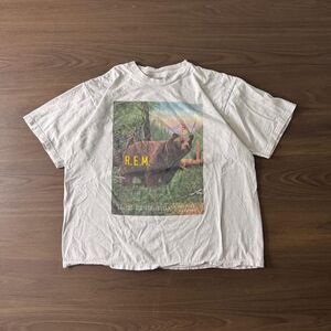Vintage R.E.M. 1995 Monsters Tour Band White Tee Size XL
